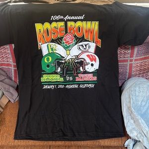 Large 106th Anual Rose Bowl. Oregon sucks and Wisconsin badgers 2020 Pasadena ca